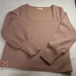 Madewell Women's Scoop Neck Sweater in Tan